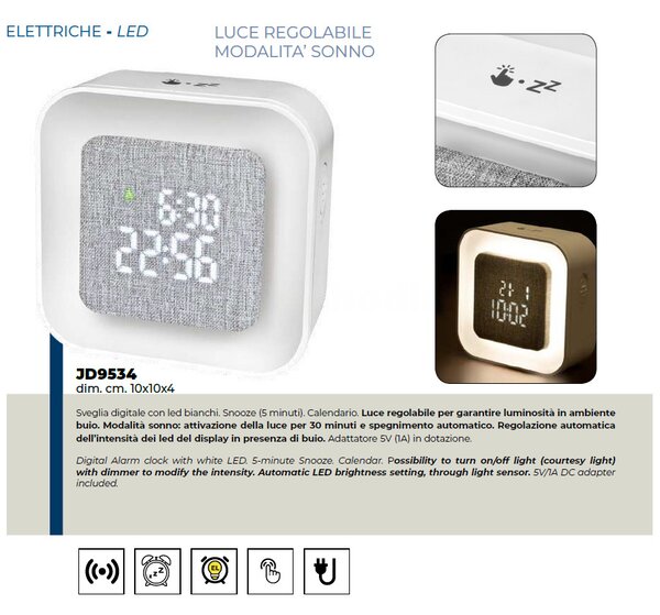 Lowell Italy Designový digitální LED budík JD9534 Lowell 10cm
