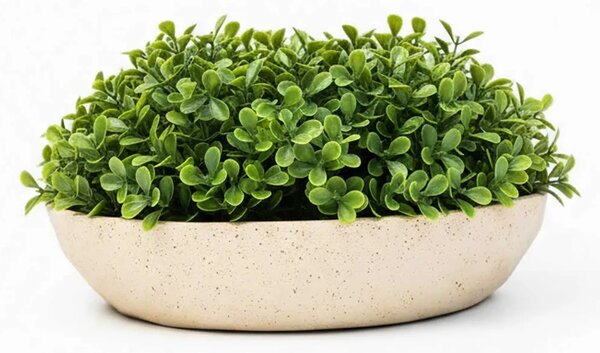 Okrasná miska CAVERO, sklolaminát, průměr 32 cm, béžová