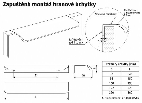 Gamet DENIS eukalyptově zelená 150 mm