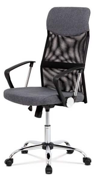 Kancelářská židle KA-E301 GREY - šedá látka + černá MESH