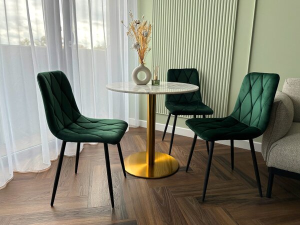 Jídelní židle MADISON sametová, tmavě zelená