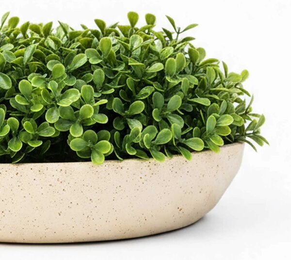 Okrasná miska CAVERO, sklolaminát, průměr 32 cm, béžová