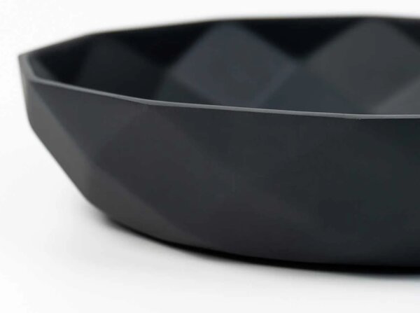 Okrasná miska CAVERO, sklolaminát, průměr 32 cm, antracit