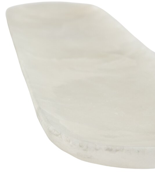 Kave Home Bílý alabastrový tác Noreli 40,5 x 10 cm
