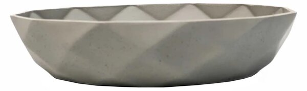 Okrasná miska CAVERO, sklolaminát, průměr 32 cm, šedá