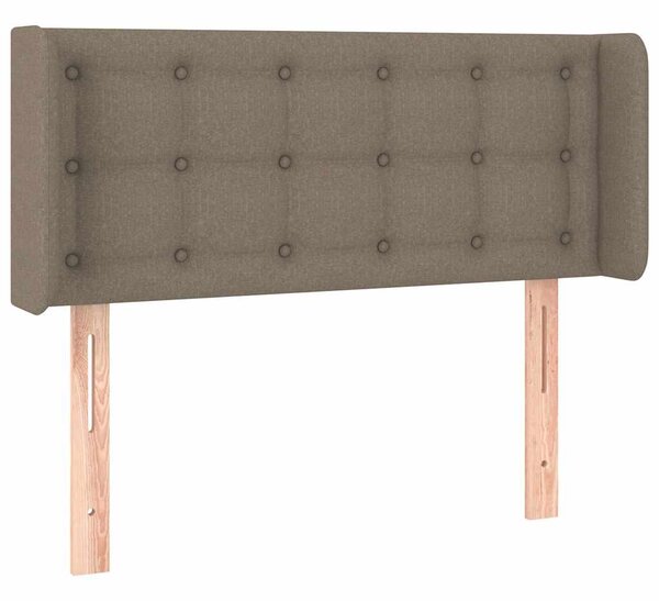 Čelo postele typu ušák taupe 93 x 16 x 78/88 cm textil 3119188