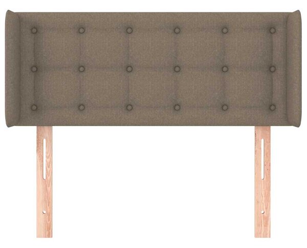 Čelo postele typu ušák taupe 93 x 16 x 78/88 cm textil 3119188