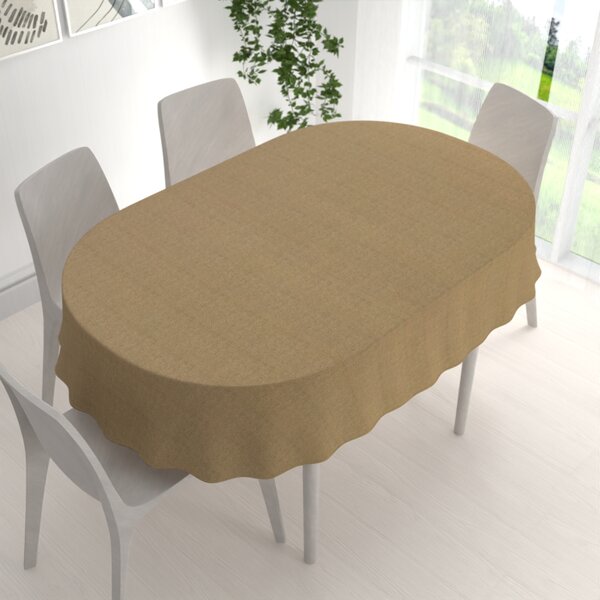 Biante Dekorační oválný ubrus PML-121 Zlatohnědá režná 50x100 cm