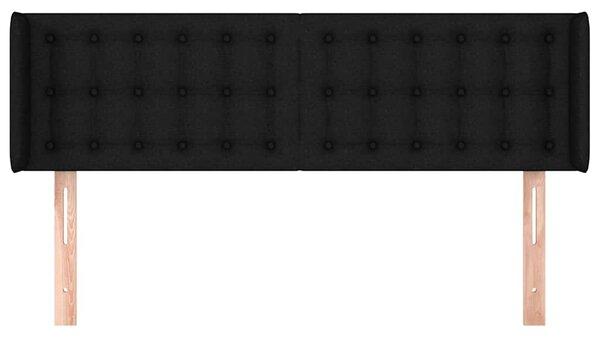 Čelo postele typu ušák černé 147x16x78/88 cm textil 3119202