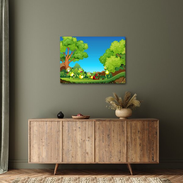 Obraz - Veselí žabáci (70x50 cm)