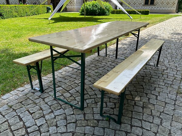 TENTino Profi pivní zahradní set PINIE 220x70 cm - STŮL + 2x LAVICE