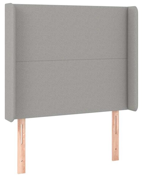 Box spring postel s matrací světle šedá 90x190 cm textil 3131793