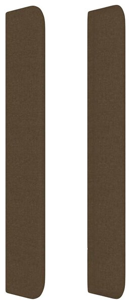 Čelo postele typu ušák tmavě hnědé 83x16x118/128 cm textil 3119277