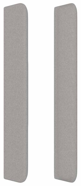 Čelo postele typu ušák světle šedé 147x16x118/128 cm textil 3120012
