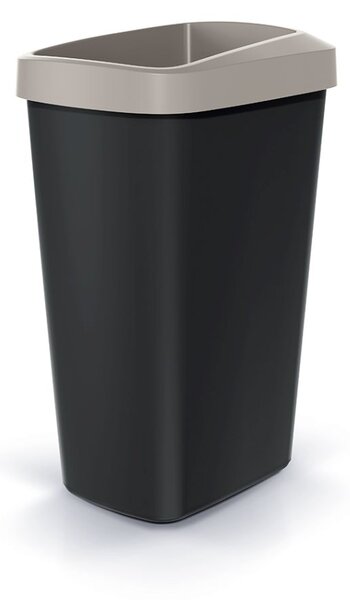 Prosperplast Odpadkový koš COMPACTA Q DROP světle hnědý, objem 45l