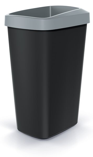 Prosperplast Odpadkový koš COMPACTA Q DROP světle šedý, objem 45l