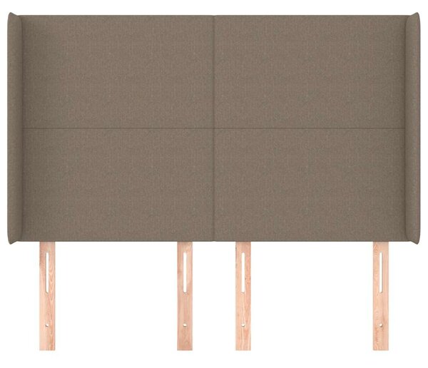 Čelo postele typu ušák taupe 147x16x118/128 cm textil 3119302
