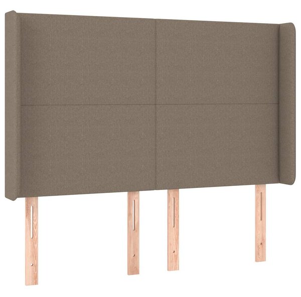 Čelo postele typu ušák taupe 147x16x118/128 cm textil 3119302