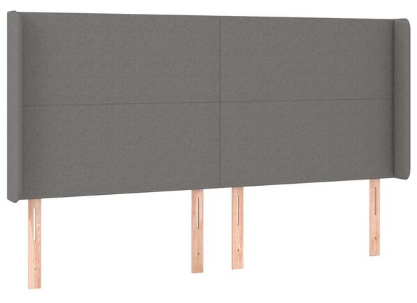 Box spring postel s matrací tmavě šedá 200x200 cm textil 3131858