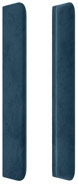 Čelo postele typu ušák tmavě modrá 93x16x118/128 cm samet 3119340