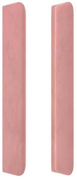 Čelo postele typu ušák růžové 83x16x118/128 cm samet 3119615