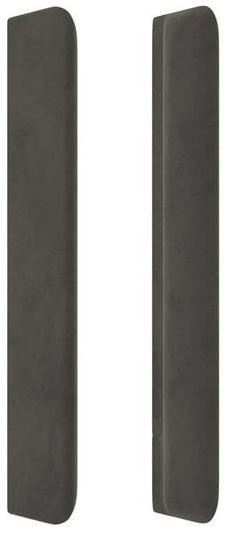 Čelo postele typu ušák tmavě šedé 83x16x118/128 cm samet 3119947