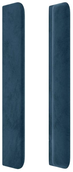 Čelo postele typu ušák tmavě modrá 103x16x118/128 cm samet 3119486
