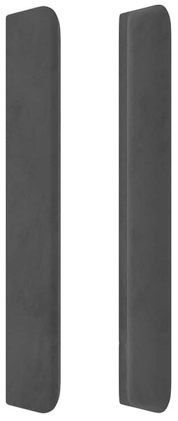 Čelo postele typu ušák černé 203x16x118/128 cm samet 3119886