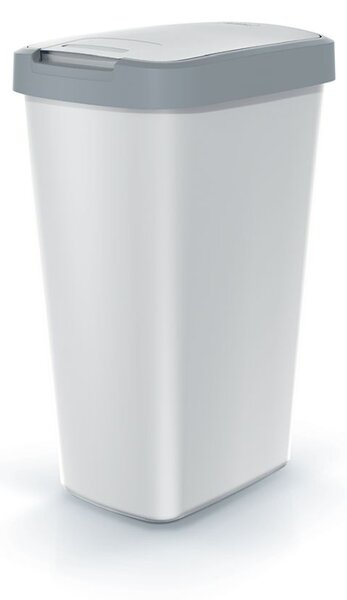 Prosperplast Odpadkový koš COMPACTA Q FLAP popelavý se světle šedým víkem, objem 45l