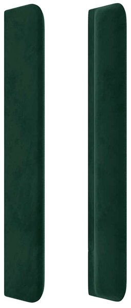 Čelo postele typu ušák tmavě zelená 147x16x118/128 cm samet 3119351
