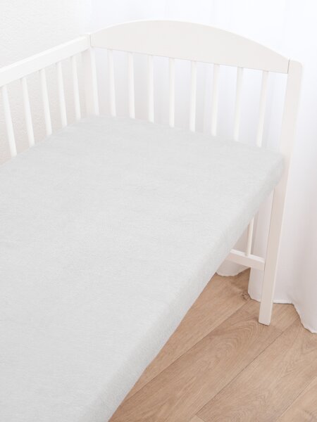 MK Lůžkoviny Froté prostěradlo do postýlky 60 × 120 cm - světle šedá