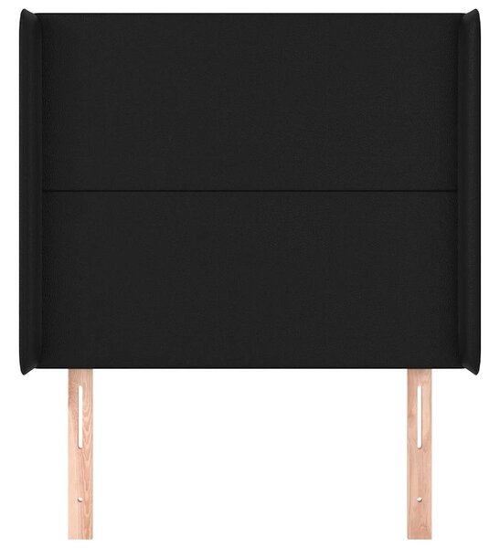 Čelo postele typu ušák černé 93x16x118/128 cm umělá kůže 3119378