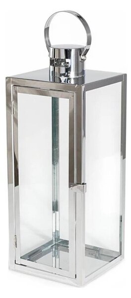 Dekorační lucerna TOWER 29 cm lesklý chrom