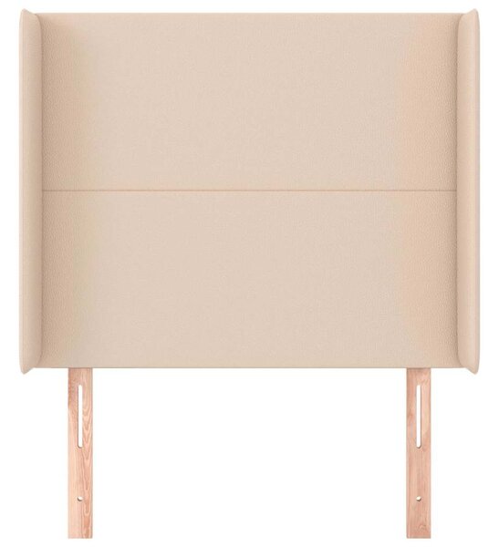 Čelo postele typu ušák cappuccino 93x16x118/128 cm umělá kůže 3119383