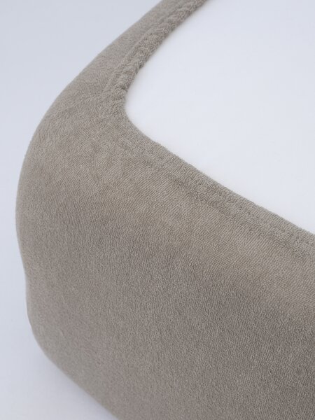 MK Lůžkoviny Froté prostěradlo do postýlky 70 × 140 cm - šedohnědá