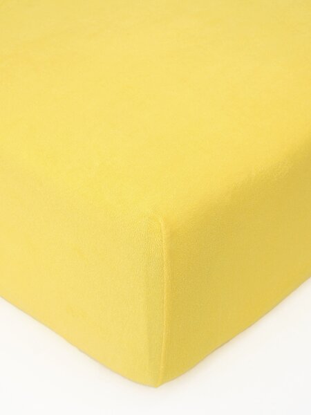 MK Lůžkoviny Froté prostěradlo do postýlky 60 × 120 cm - žlutá