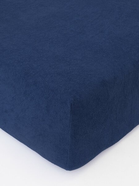 MK Lůžkoviny Froté prostěradlo do postýlky 70 × 140 cm - tmavě modrá