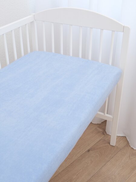 MK Lůžkoviny Froté prostěradlo do postýlky 60 × 120 cm - světle modrá