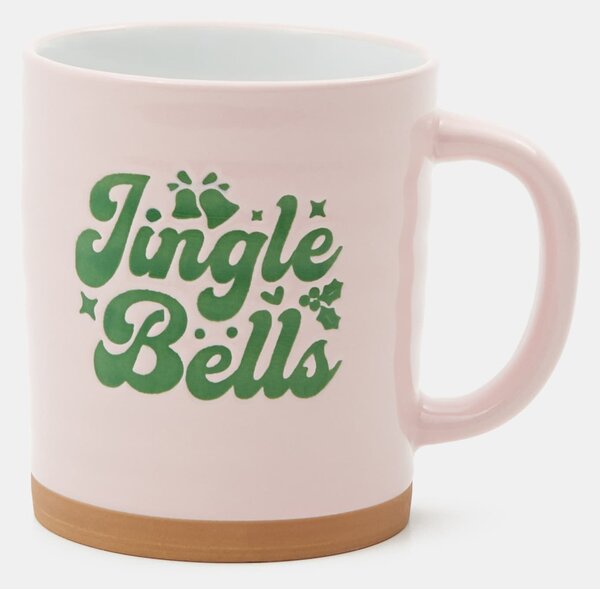 Sinsay - Vánoční hrnek s nápisem „Jingle Bells“ - červená
