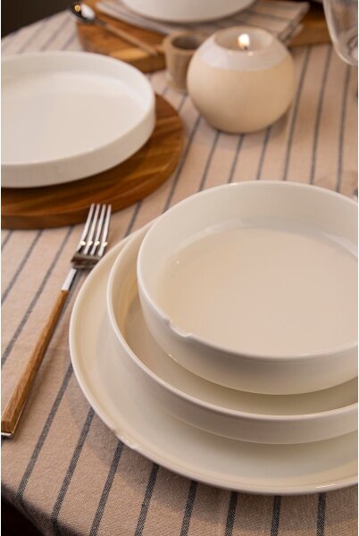 Jídelní sada 18 ks bílá/porcelán