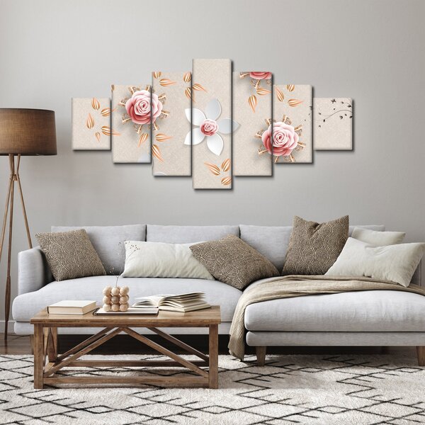 Obraz - Květy růží (210x100 cm)
