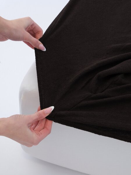 MK Lůžkoviny Froté prostěradlo 160 × 200 cm - tmavě hnědá