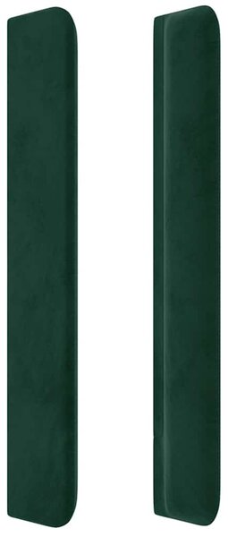 Čelo postele typu ušák tmavě zelená 103x16x118/128 cm samet 3119485