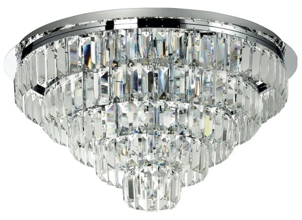 Ondaluce - Křišťálové stropní svítidlo CASTLE 12xG9/7W/230V pr.60cm lesklý chrom