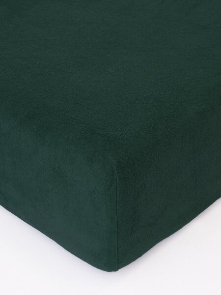MK Lůžkoviny Froté prostěradlo 160 × 200 cm - tmavě zelené