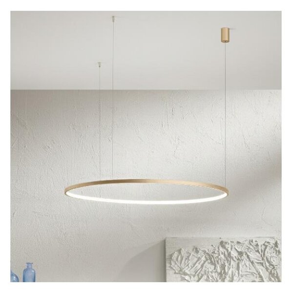 Ondaluce - LED Stmívatelný lustr na lanku SOEL LED/47W/230V pr. 100 cm zlatá