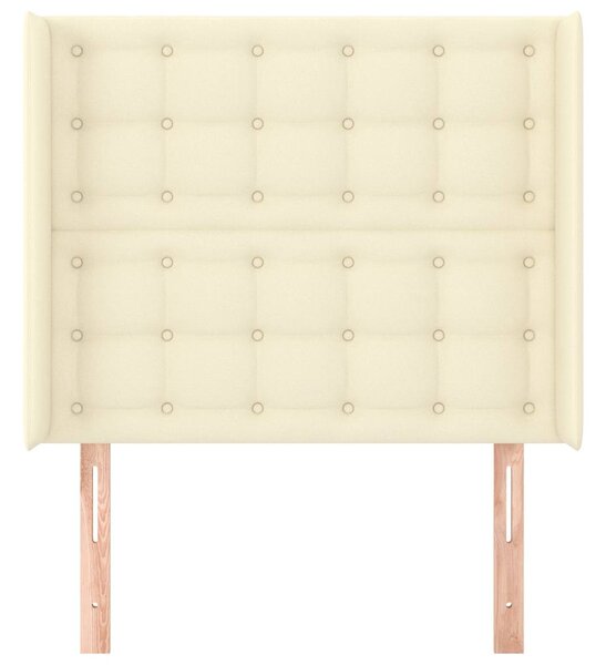 Čelo postele typu ušák krémové 83x16x118/128 cm umělá kůže 3119654
