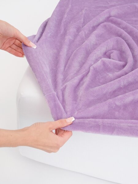 MK Lůžkoviny Prostěradlo mikroplyš Deluxe 90 x 200 cm - levandulové