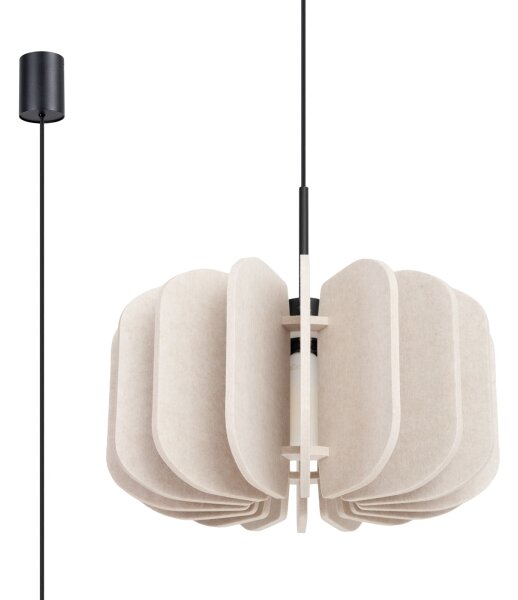 Sollux SL.1860 - Lustr na lanku MULA 1xE27/15W/230V pr. 45 cm krémová
