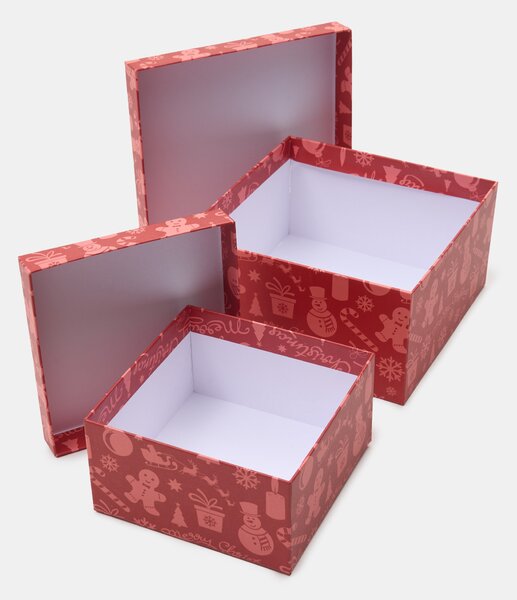 Sinsay - Vánoční dárkové krabice s potiskem 2 pack - červená